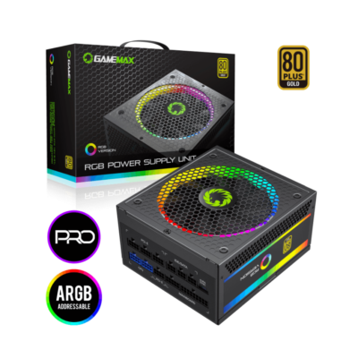 FUENTE DE PODER GAMEMAX RGB-850 80P APFC 850W/100-240V CERTIFICADA GOLD MODULAR