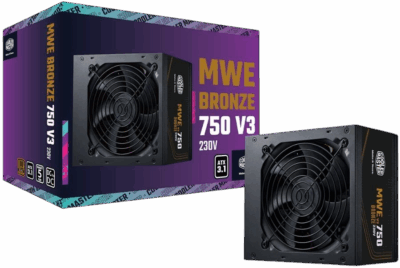 FUENTE DE PODER COOLER MASTER MWE BRONZE 750W V3 FRA/US CABLE