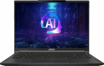 LAPTOP MSI STEALTH A16 A3XVFG RYZEN AI 9 HX 370 QHD 2560X1600 240HZ 32GB DDR5 RTX4060 GDDR6 8GB 1TB SSD WIFI 7 CORE BLACK W11HOME